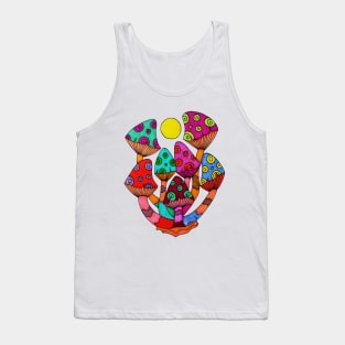 Full Moon Mushrooms Tank Top